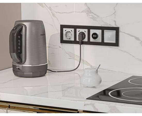 Комплект механизма электрической розетки 2USB С+C 20W с/з на винтовых зажимах 16A-250V Alfa Серебро