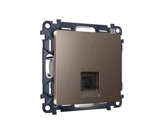 Комплект мех-ма компьютерной розетки RJ-45 экранированной с автоматической защитной шторкой Alfa Тем, изображение 3