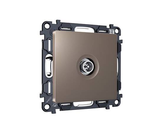 Комплект механизма TV розетки оконечной экранированной 5-1000MHz 3dB Alfa Темная бронза матовый Quan, изображение 3