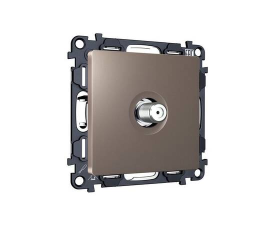 Комплект механизма TV розетки SAT 5-2400MHz 3.5dB Alfa Темная бронза матовый Quant Ambrella Volt MA6, изображение 3