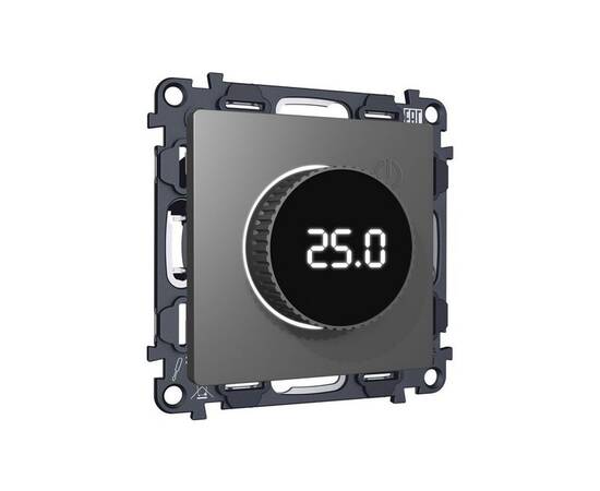 Комплект механизма терморегулятора с цифровым дисплеем с подсветкой и датчиком для теплого пола Alfa, изображение 3