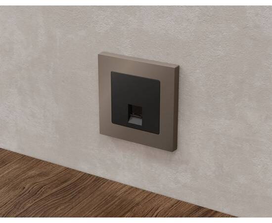 Комплект механизма компьютерной розетки RJ-45 экранированной с автоматической защитной шторкой Alfa