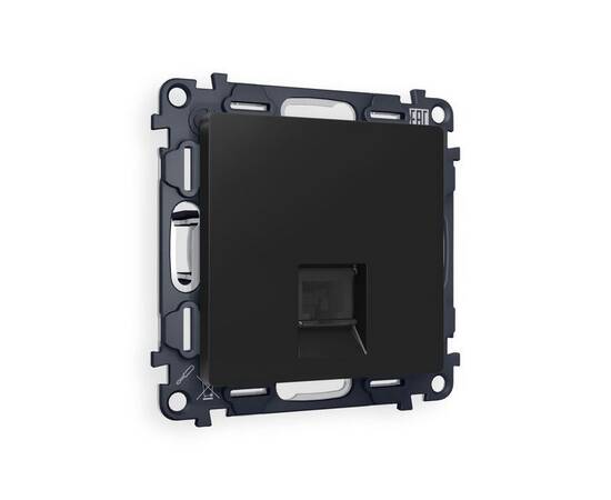 Комплект механизма компьютерной розетки RJ-45 экранированной с автоматической защитной шторкой Alfa, изображение 3