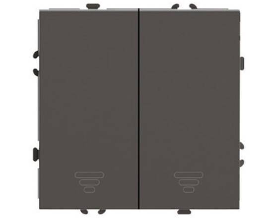 Выключатель 2-клавишный самовозвратный (механизм) Stekker Эмили RSW10-5113-09 антрацит soft touch 50