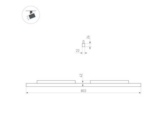 Светильник MAG-ORIENT-FLAT-L800-27W Day4000 (BK, 100 deg, 48V, DALI) (Arlight, IP20 Металл, 5 лет) 060474, изображение 2