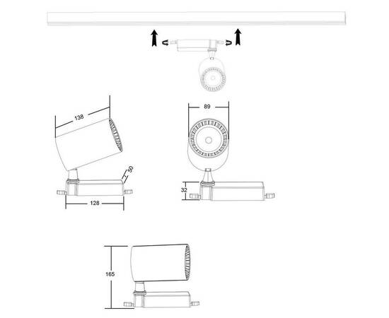 Трековый светильник Simple Story 2043-LED30TRB, изображение 2