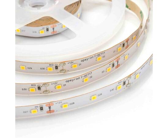 Светодиодная лента Apeyron 12В СТ 8Вт/м smd2835 60д/м IP20 800Лм/м 5м 3000К 00-120, изображение 3