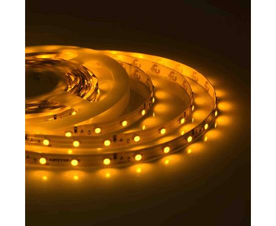Светодиодная лента Apeyron 12В СТ 4,8Вт/м smd3528, 60д/м IP67 (НАНО) 5м желтая 00-83