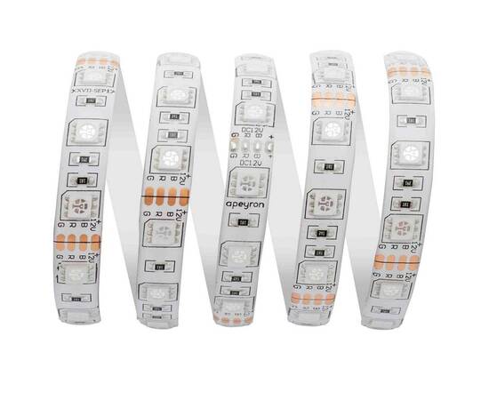 Светодиодная лента Apeyron 12В СТ 14,4Вт/м smd5050 60д/м IP65 5м RGB 00-12, изображение 7