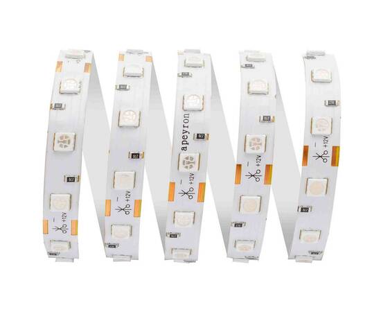 Светодиодная лента Apeyron 12В СТ 14,4Вт/м smd5050 60д/м IP20 5м синяя 50BL, изображение 2
