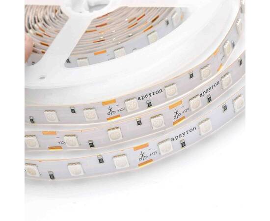 Светодиодная лента Apeyron 12В СТ 14,4Вт/м smd5050 60д/м IP20 5м синяя 50BL, изображение 3
