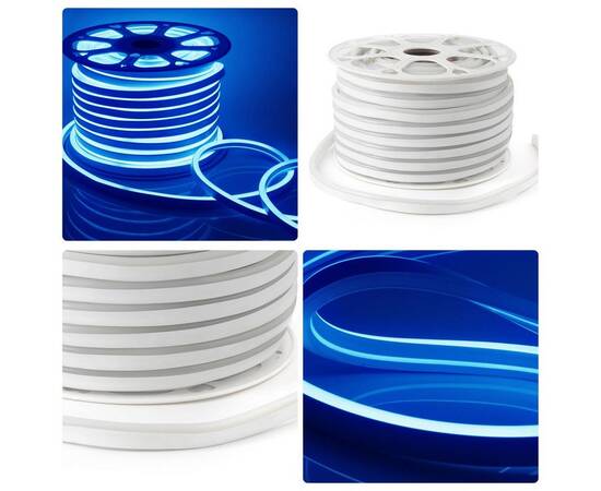 Светодиодный неон мини Apeyron 220В 5,5Вт/м smd2835 120д/м IP65 50м синий 17-35, изображение 7