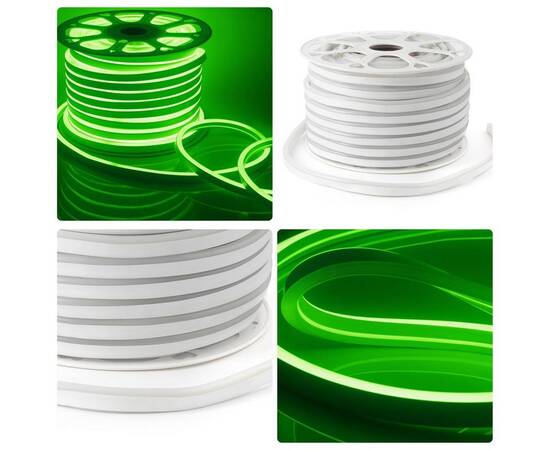 Светодиодный неон мини Apeyron 220В 5,5Вт/м smd2835 120д/м IP65 50м зеленый 17-37, изображение 7