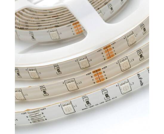 Комплект светодиодной ленты Apeyron 12В 7.2Вт/м smd 5050 30 д/м IP65 5м RGB (блок, коннектор, контро, изображение 2