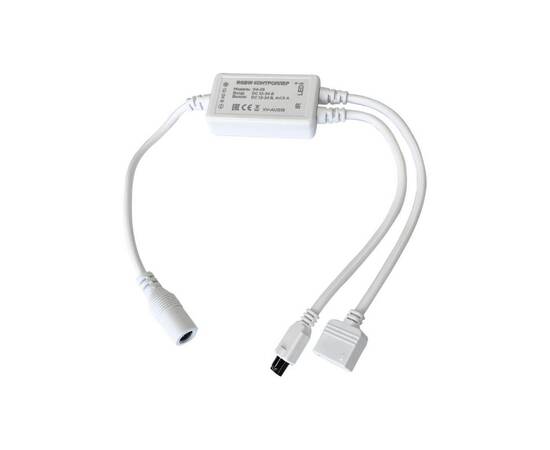 Контроллер для светодиодной ленты RGBW Apeyron 72Вт 12-24В 4*15A/канал IP20 пульт, DC-коннектор для, изображение 2