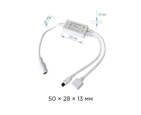 Контроллер для светодиодной ленты RGBW Apeyron 72Вт 12-24В 4*15A/канал IP20 пульт, DC-коннектор для, изображение 3