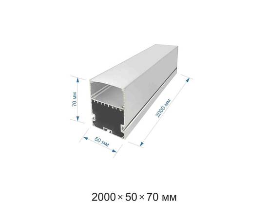 Профиль П-образный подвесной Apeyron ширина ленты до 40мм (рассеиватель, заглушки - 2шт) 08-26, изображение 2