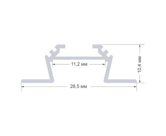 Профиль угловой накладной Apeyron ширина ленты до 10мм 08-03-01, изображение 2