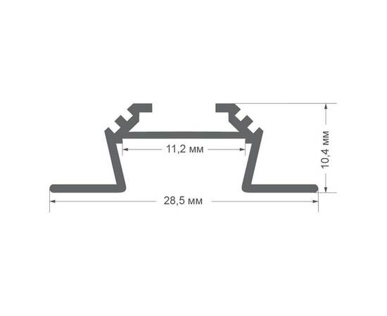 Профиль угловой накладной Apeyron ширина ленты до 10мм 08-03-01Ч, изображение 2