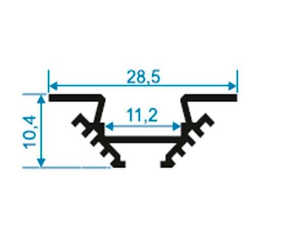 Профиль угловой накладной Apeyron ширина ленты до 10мм 08-07-01Ч, изображение 3