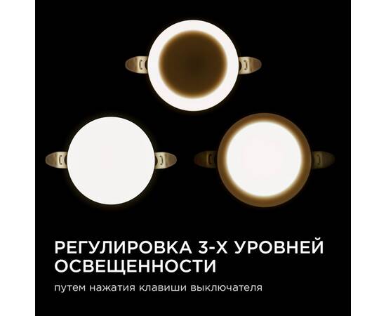 Встраиваемая светодиодная панель безрамочная Apeyron FLP 06-101, изображение 4