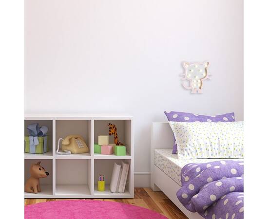 Светодиодный ночник Apeyron Котенок теплый белый 2хААА МДФ 12-173, изображение 7