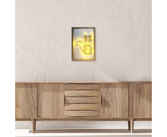 Светодиодный ночник Apeyron Лиса теплый белый 2хАА МДФ 12-179, изображение 5