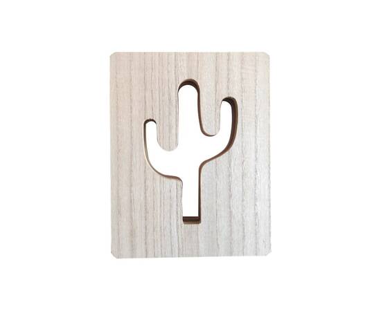 Светодиодный ночник Apeyron Кактус зеленый 2хАА МДФ 12-186