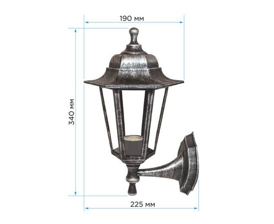 Уличный настенный светильник Apeyron Леда 11-99СЕР, изображение 3