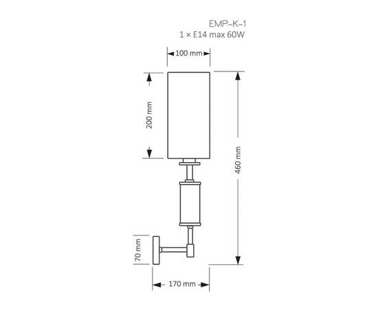 Бра Kutek Mood Empoli EMP-K-1(Z), изображение 2