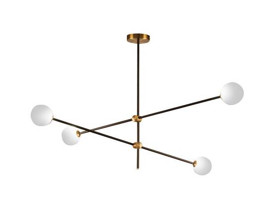 Люстра на штанге Delight Collection Bistro Globe 9389P/4 black/gold