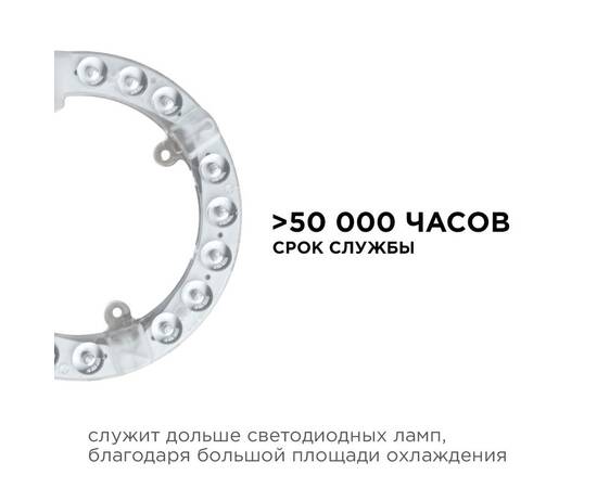 Светодиодный модуль со встроенным драйвером Apeyron 230В 2835 15Вт 1350 лм 6500К 02-57, изображение 8