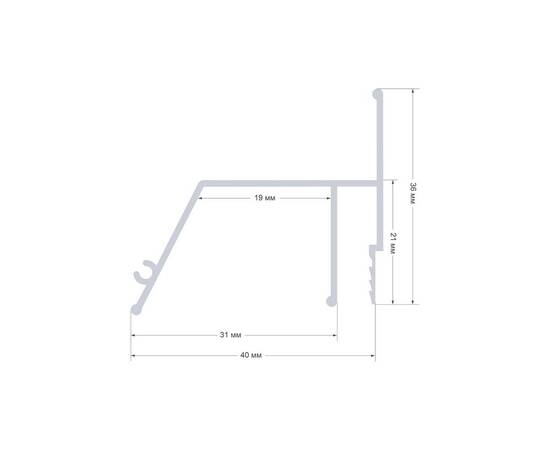 Алюминиевый профиль для натяжного потолка Apeyron 08-60, изображение 3