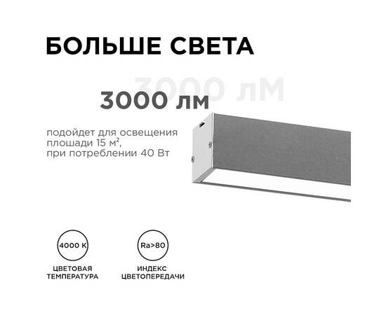 Линейный подвесной светильник Apeyron 30-11, изображение 2