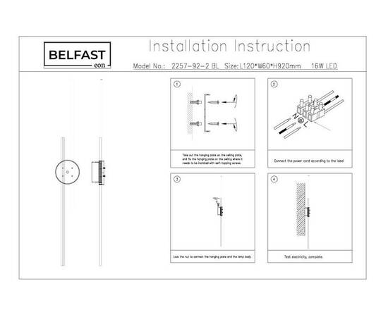 Настенный светильник Belfast Medway 2257-92-2 BL, изображение 9
