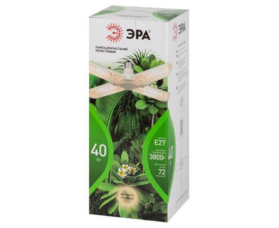 Фитолампа для растений полного спектра Эра ФИТО-40W-PFR-E27-GR Б0064531, изображение 7
