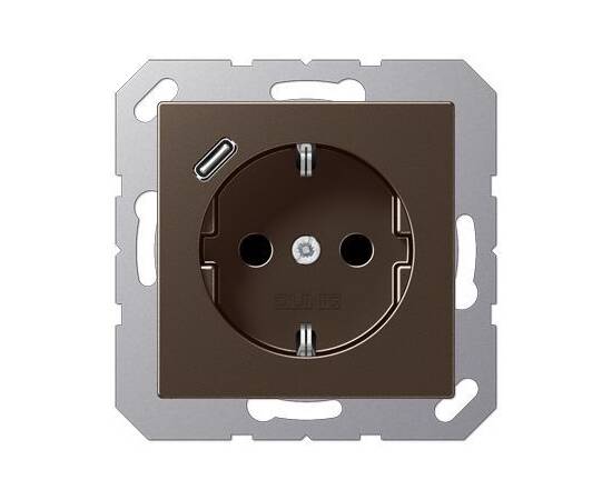 Розетка 2K+З USB Typ C Jung A1520-18CMO