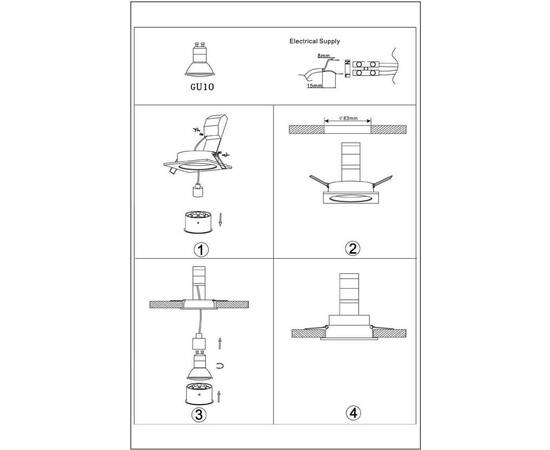 Встраиваемый светильник Lucide Embed 22959/01/30, изображение 4
