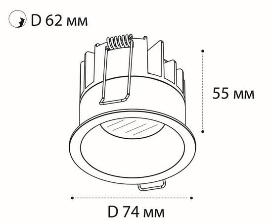 Встраиваемый светодиодный светильник Italline DL 3241 black, изображение 2