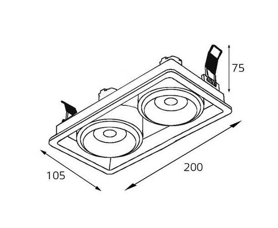 Встраиваемый светильник Italline DE-312 white, изображение 2