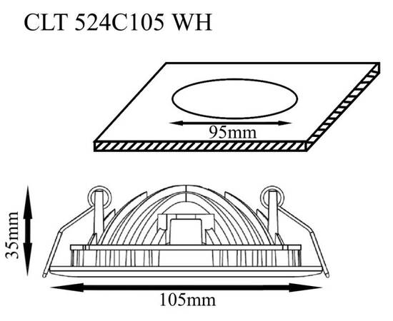 Встраиваемый светодиодный светильник Crystal Lux CLT 524C105 WH, изображение 2