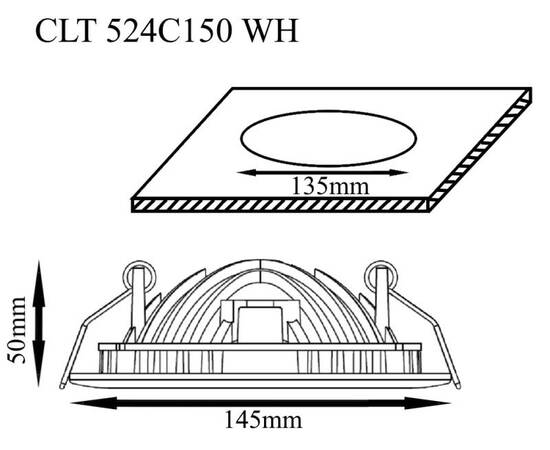 Встраиваемый светодиодный светильник Crystal Lux CLT 524C150 WH, изображение 2