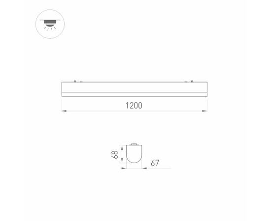 Потолочный светодиодный светильник Arlight ALT-Largo-1200-30W Day4000 030991, изображение 2