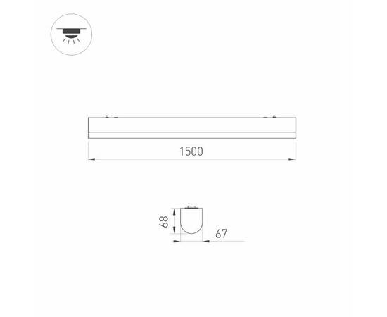 Потолочный светодиодный светильник Arlight ALT-Largo-1500-40W Day4000 033055, изображение 2