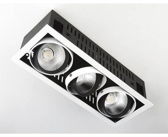 Встраиваемый светодиодный светильник Ambrella light Cardano T813 BK/CH 3*12W 4200K, изображение 2