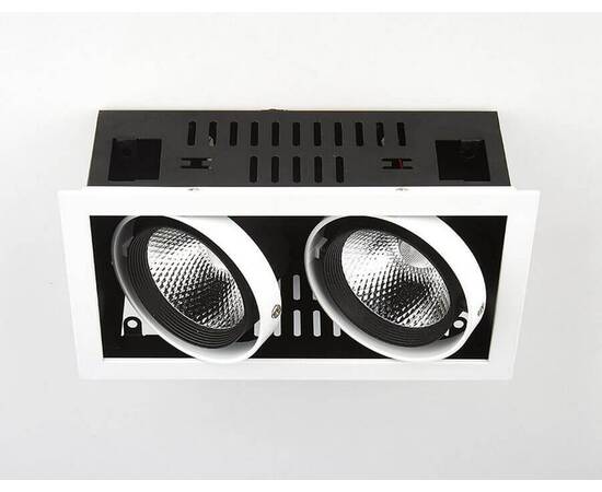 Встраиваемый светодиодный светильник Ambrella light Cardano T812 BK/CH 2*12W 4200K, изображение 2