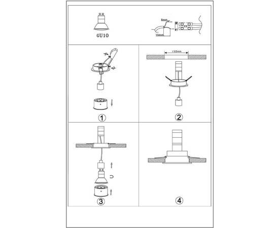 Встраиваемый светильник Lucide Embed 22958/01/30, изображение 3