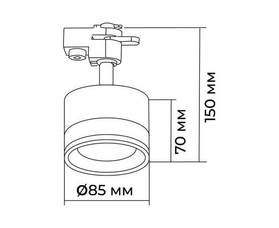 Трековый однофазный светильник Apeyron 16-87, изображение 7