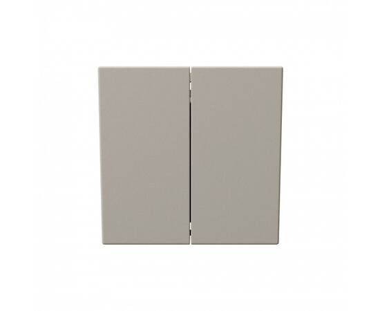 Выключатель двухклавишный 10A 250V с накладкой, цвет Сахара Jasmart FD3023SH