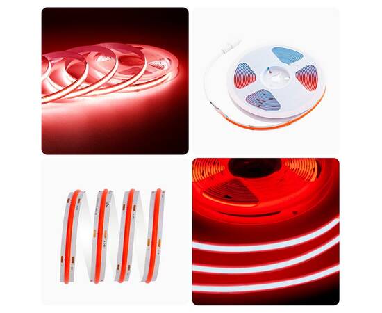Светодиодная лента Apeyron 3м, 24В, 14Вт/м, COB, 512д/м, IP20 Красный 209ОО, изображение 8